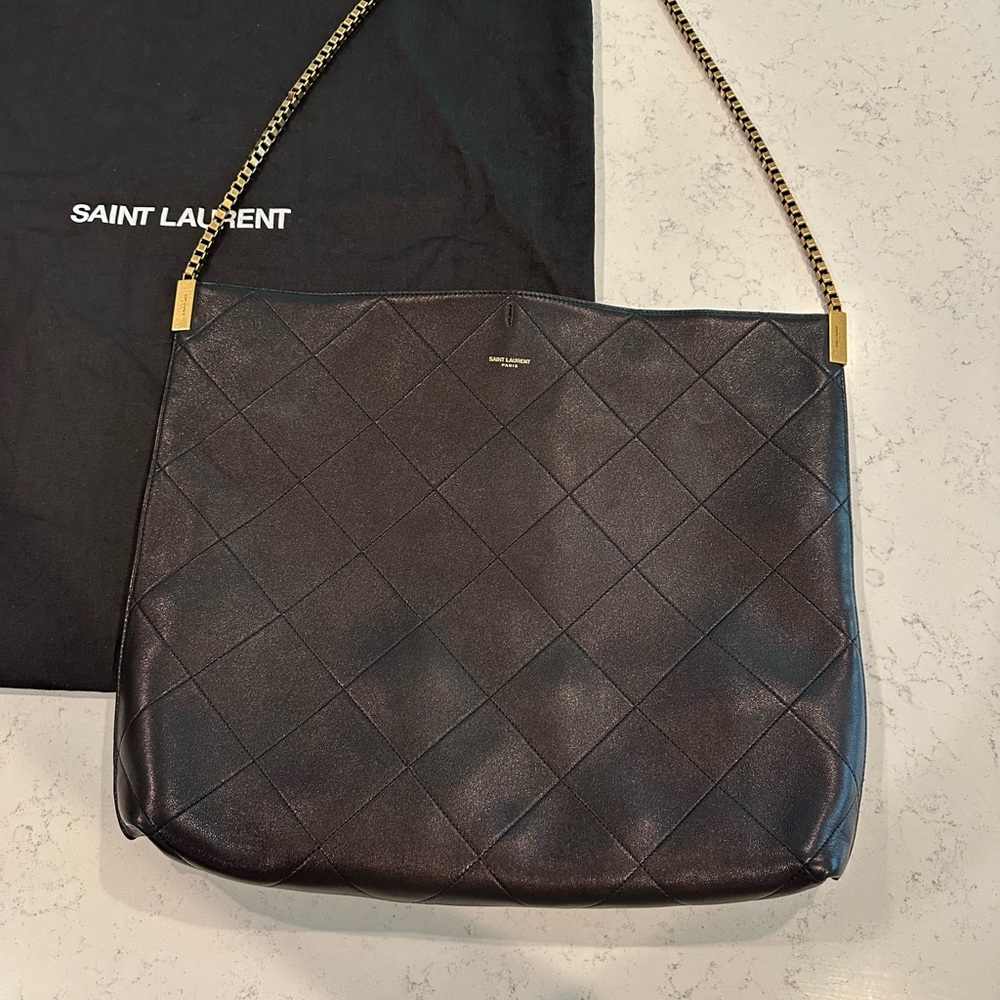 Saint Laurent Quilted Lambskin Hobo